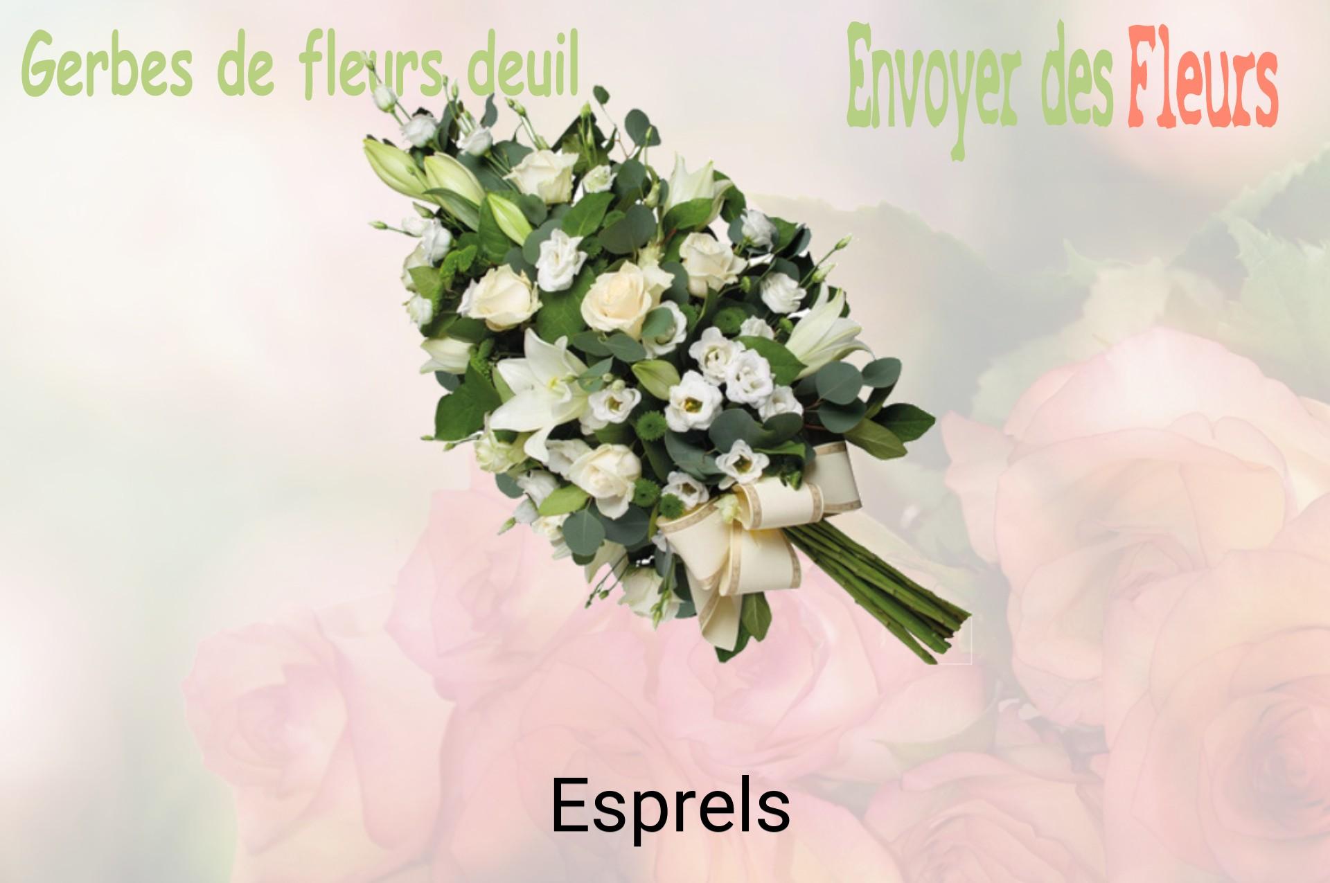 Gerbe de fleurs de deuil livrée à Esprels
